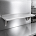 Thumbnail image #3 for Advance Tabco 132-Inch Wall-Mounted Stainless Steel Wall Shelf, 10-Inch Deep