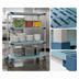 Thumbnail image #3 for MetroMax 4 4-Tier Mobile Polymer Shelving Unit with Open Grid Shelves, 60 x 18 x 68 Inches
