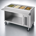 Thumbnail image #3 for Randell 60-Inch Mobile Electric Hot Food Table with 4 Wells and Open Storage Base