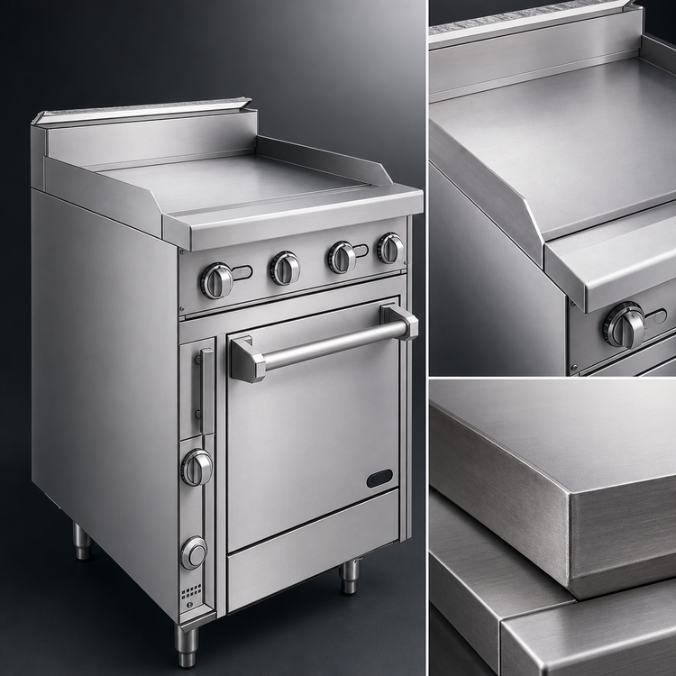 Product image #3 for Bistro JBR-24G-24 24" Gas Restaurant Range with 1" Griddle and Standard Oven