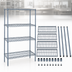 Thumbnail image #3 for Quantum Stationary Wire Shelving Starter Kit, 72 Inch W x 21 Inch D x 63 Inch H, Gray Epoxy Antimicrobial Finish