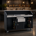 Thumbnail image #3 for Deluxe Portable Indoor Bar with Stainless Steel Work Surface, Ice Bin, Speed Rails, and Locking Cabinet