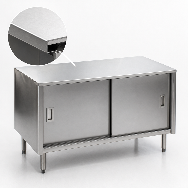 Product image #3 for Eagle Spec-Master 48-Inch Wide Stainless Steel Enclosed Base Urn Stand with Sliding Doors