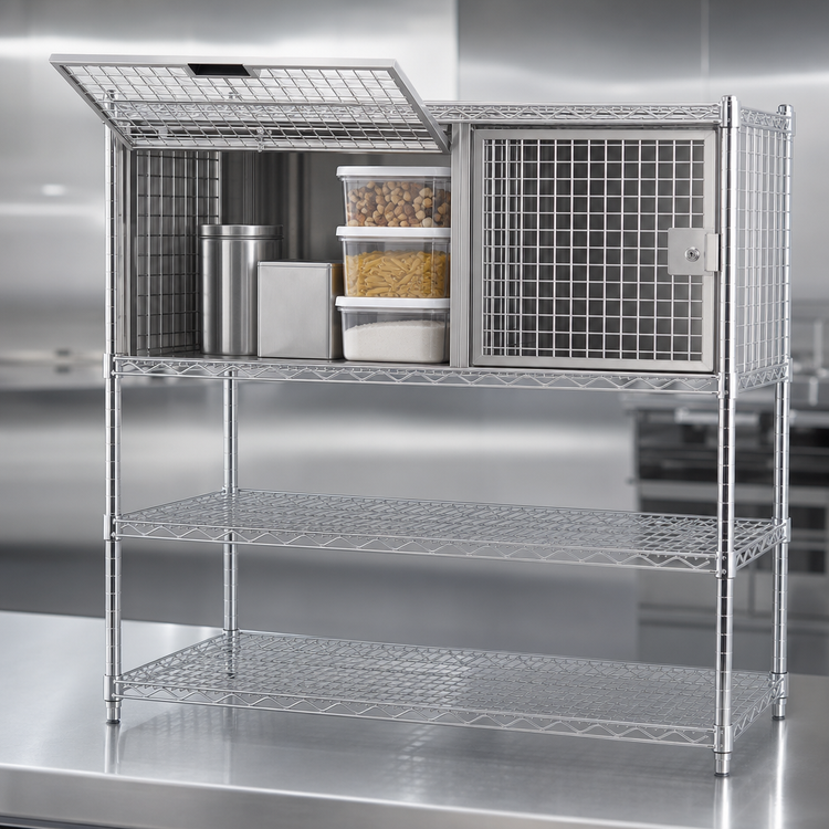 Product image #3 for EagleGard 48 Inch Wide x 18 Inch Deep Security Enclosure Kit with Flip-Up Door