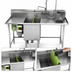 Thumbnail image #3 for Power Soak Power Prep Advanced 66-Inch Wide Two-Bay Produce Wash Sink System, 208V