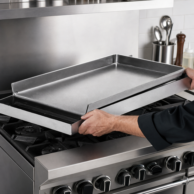 Product image #3 for 24-Inch x 24-Inch Portable Steel Griddle Top for 4 Burners