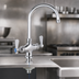 Thumbnail image #3 for OptiFlow Heavy Duty Deck Mount Dual Valve Pantry Faucet with 3-Inch Gooseneck Spout