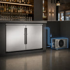 Thumbnail image #4 for Perlick Corporation BBRLP48 48-Inch Low-Height Two-Section Remote Back Bar Refrigerator with Solid Doors