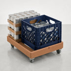 Thumbnail image #4 for Cambro Camdolly® CD2028157 Open-Frame Polyethylene Can/Crate Dolly, 350-lb Capacity, Coffee Beige, 4 x 3-Inch Swivel Casters