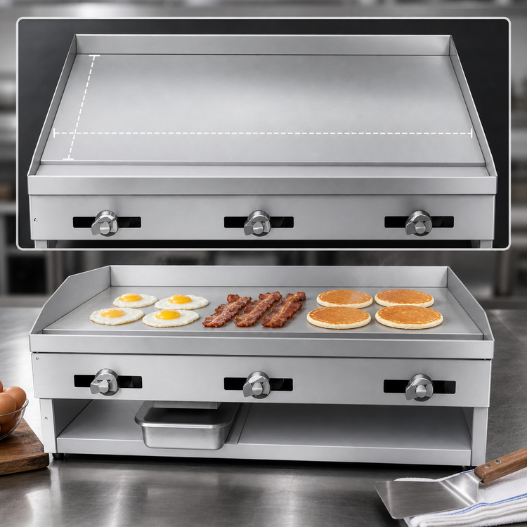 Product image #3 for Comstock-Castle 36-Inch Countertop Gas Griddle with 1/2-Inch Smooth Steel Plate