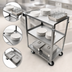 Thumbnail image #3 for Omcan Stainless Steel Welded 3-Shelf Bussing Cart, 500 lb. Capacity