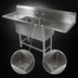 Thumbnail image #3 for John Boos Pro-Bowl 2-Compartment Stainless Steel Sink with Left & Right Drainboards, 24 x 24 x 12 Bowls, 99-1/4 Inch Wide