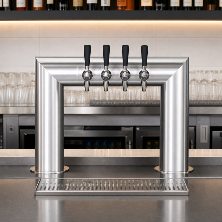Product image #3 for Krowne 25-Inch Pass-Thru Glycol-Cooled Four-Faucet Beer Tower
