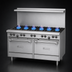 Thumbnail image #3 for Garland US Range U Series 60-Inch Gas Restaurant Range with 6 Open Burners, 24-Inch Griddle, and 2 Storage Bases