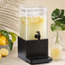 Thumbnail image #3 for Midnight Bamboo 1.5 Gallon Square Beverage Dispenser with Ice Chamber and Drip Tray