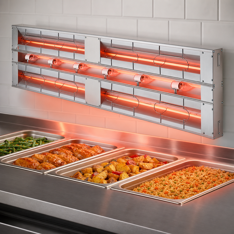 Product image #3 for Hatco Glo-Ray 30 Inch Lighted Infrared Strip Heater, Single, Aluminum, 780 Watts