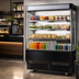 Thumbnail image #3 for Atosa AOM-50B Open Air Merchandiser, 51-2/5-Inch Wide, 16.5 Cu. Ft., 4 Shelves, Black Exterior