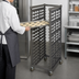 Thumbnail image #4 for Cambro Camshelving Ultimate Full-Size Mobile Sheet Pan Rack, 3-Inch Rail Spacing, Plastic Casters, Brushed Graphite