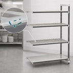 Thumbnail image #3 for Cambro Camshelving® Elements EXA183664VS4480 Stationary Add-On Polymer Shelving Unit, 18 x 36 x 64, 4-Shelf, 3 Vented/1 Solid, Gray