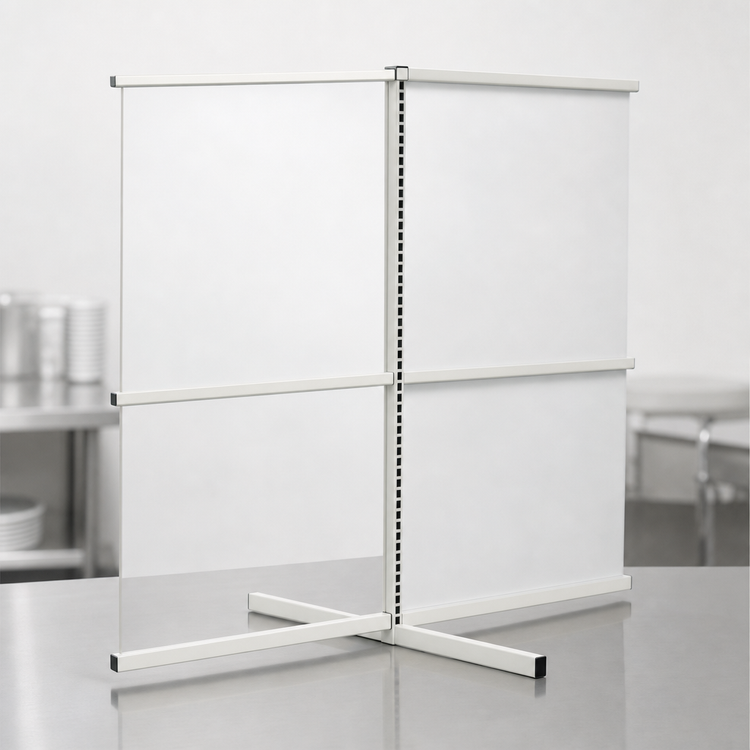 Product image #3 for Quantum Double-Sided Partition Wall Add-On Unit with Upright and Tie-Bars, 48 x 50 x 70 Inches, White Finish