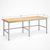 Thumbnail image #3 for John Boos Stainless Steel Baker's Table Frame for 120 x 36 Inch Top, Without Bin Stops