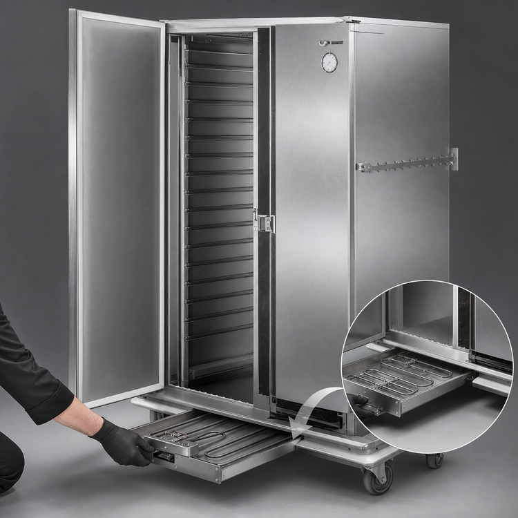 Product image #3 for Carter-Hoffmann PH1225 Mobile Heated Holding Cabinet, 2-Door, 33-Pan Capacity