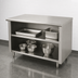 Thumbnail image #3 for Advance Tabco Special Value Series 72-Inch x 24-Inch Flat Top Open Base Work Table with Mid-Shelf