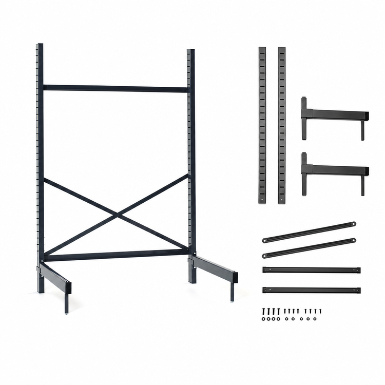 Product image #3 for Metro SmartLever Cantilevered Shelving Starter Kit for 60 x 30 Shelves, 64-1/4 in. W x 34-1/2 in. D x 76-3/8 in. H