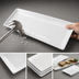 Thumbnail image #3 for Trapezoid Slim Rim Melamine Serving Platter, 22-7/8 x 8-1/4 Inch, White