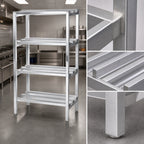 Thumbnail image #3 for Channel Manufacturing Lifetime Tough DR2060-4 4-Shelf Channel-Style Aluminum Dunnage Shelving Rack, 60 x 20 x 64 Inches