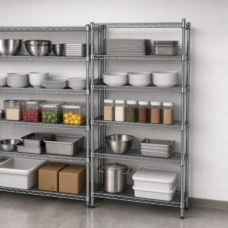Product image #3 for Metro Super Erecta Super Adjustable Chrome-Plated Wire Add-On Shelving Unit, 30W x 18D x 74H, 5 Shelves
