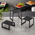 Thumbnail image #3 for Vollrath 3-Piece Square Bent Buffet Riser Set, Stainless Steel, Black