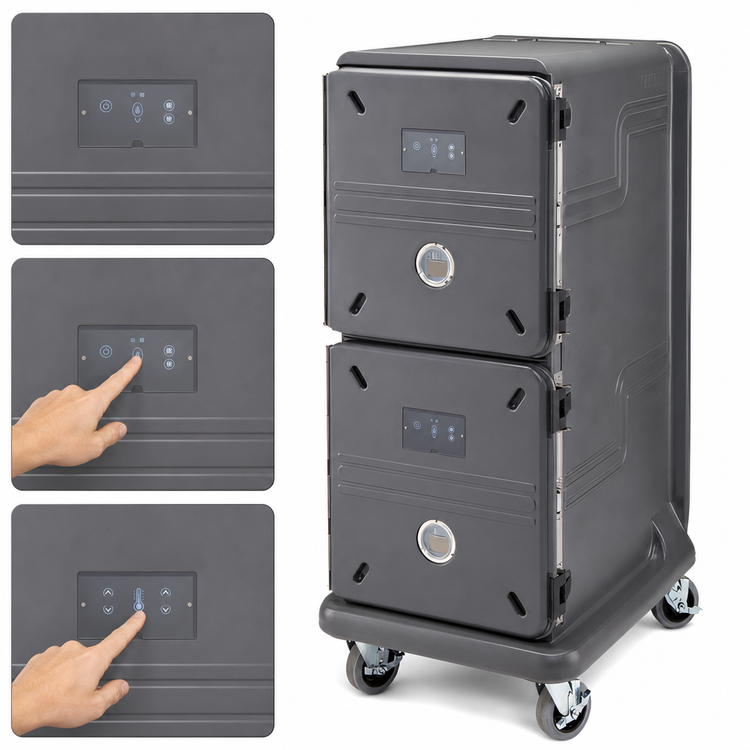 Product image #3 for Cambro Pro Cart Ultra Electric Front-Loading Hot Food Pan Carrier, 20 GN 1/1 Pan Capacity