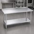 Thumbnail image #3 for Duke 72-Inch x 36-Inch Stainless Steel Work Table with 1-1/8-Inch Straight Riser and Undershelf