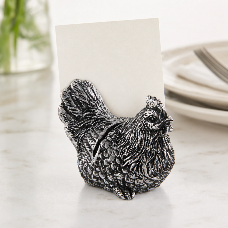 Product image #4 for American Metalcraft Whimsical Hen Menu Card Holder