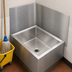Thumbnail image #3 for John Boos Add-On Mop Sink Wainscoting Wall Guard for 24 x 24 Bowl, Rear, Left & Right, Stainless Steel