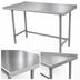 Thumbnail image #3 for Advance Tabco 108-Inch x 36-Inch 16-Gauge 430 Stainless Steel Open Base Work Table with Rear Up-Turn