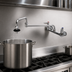 Thumbnail image #3 for T&S Brass Splash-Mounted Pot Filler Faucet with 8-Inch Centers and 18-Inch Double-Jointed Swing Nozzle