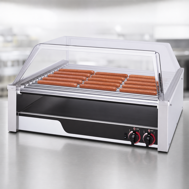 Product image #3 for X*PERT HotRod 11-Roller Flat Surface Hot Dog Roller Grill