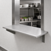 Thumbnail image #3 for Eagle Group Pass-Thru Wall Shelf, 60 Inch W x 24 Inch D, 12 Inch Max Wall Thickness, 16/304 Stainless Steel