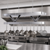 Thumbnail image #3 for Advance Tabco SC-84 Ceiling-Mounted Stainless Steel Triple-Bar Pot Rack, 84 Inch x 22 Inch, 18 Hooks