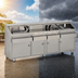 Thumbnail image #3 for FWE SBBC-8 8-Foot Weather-All Stainless Steel Mobile Bar for Post-Mix and Bag-in-Box Beverage Service
