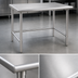 Thumbnail image #3 for Eagle Deluxe Series 84-Inch x 24-Inch Flat Top Stainless Steel Work Table with Tubular Base