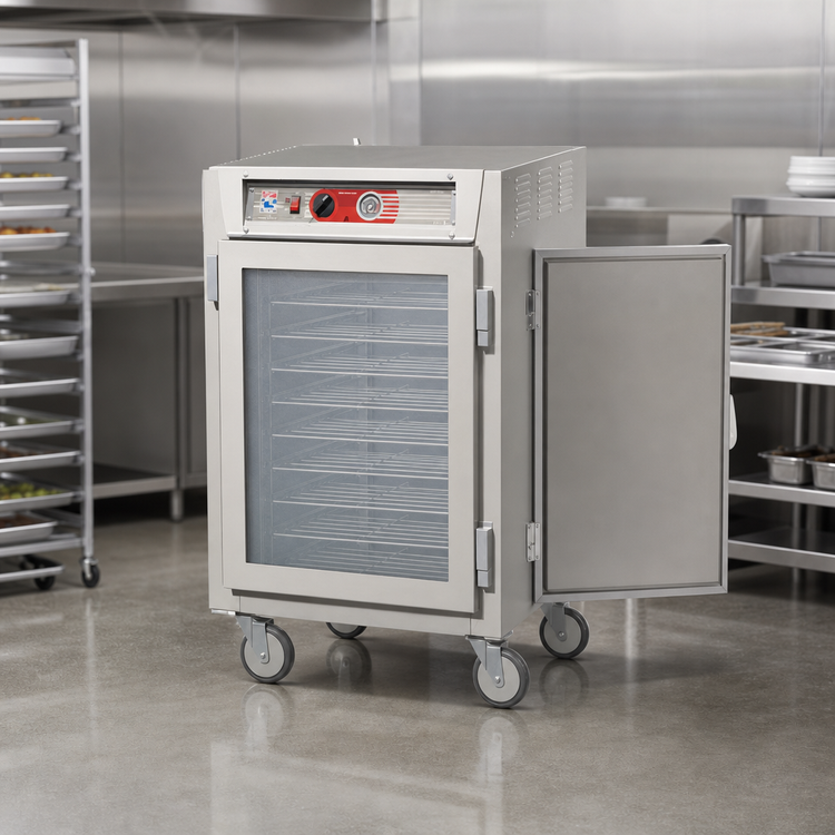 Product image #3 for Metro C5 6 Series Half-Height Pass-Thru Heated Holding Cabinet, 17-Pan Capacity, 120V