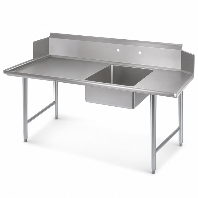 Product image #3 for John Boos Pro-Bowl Straight Soiled Dishtable with Left-to-Right Operation and 20 x 20 x 8 Inch Sink Bowl, 120 Inch