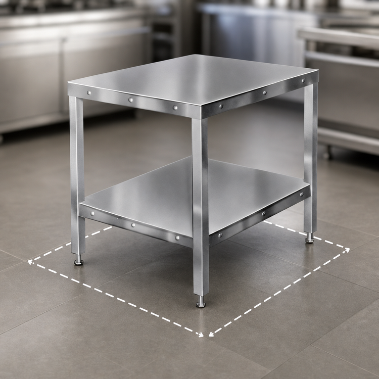 Product image #3 for Hobart Commercial Equipment Stand with Undershelf and Adjustable Legs, 27 x 32 x 31-7/8 Inches
