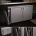 Thumbnail image #3 for Glastender 48-Inch One-Zone Side-Serviced Low-Profile Two-Section Glass Froster with Swing Doors