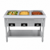 Thumbnail image #3 for Serv-Ware 44-Inch 3-Well Open Well Electric Steam Table with Open Shelf Base
