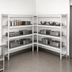 Thumbnail image #3 for Fermostock 4-Tier Corner Expansion Polymer Shelving Unit, 66