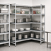 Thumbnail image #3 for Fermostock 5-Tier Corner Expansion Polymer Shelving Unit, 83 Inch H x 26 Inch W x 14 Inch D